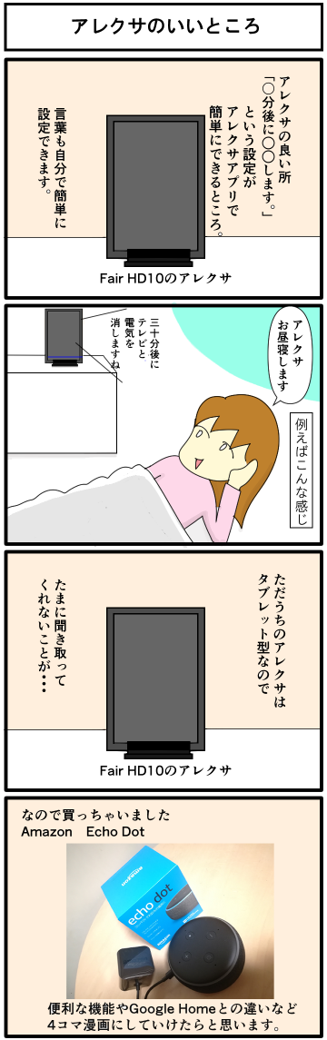 アレクサのいいところ 4コマ漫画 鈴木さんちの4コマ漫画